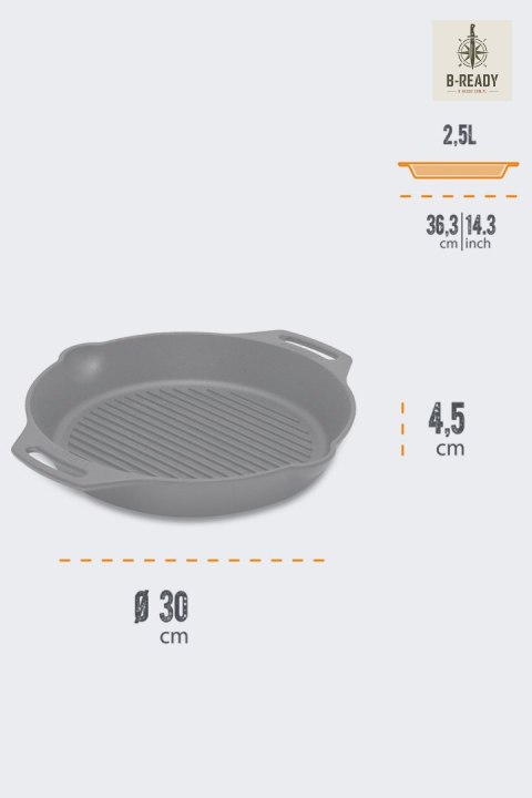 Grillowa Patelnia Żeliwna z Uchwytami Petromax 30