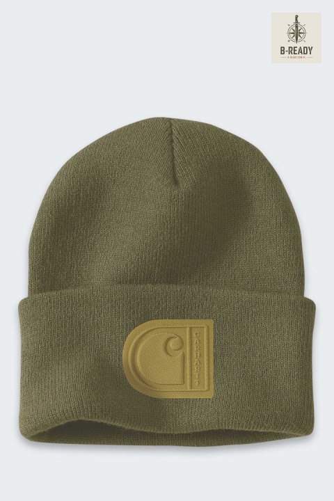 Czapka Carhartt C Patch Beanie Dark Bronzed Green