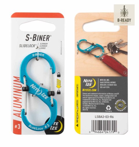 Karabinek Nite Ize S-Biner Slidelock #3 Blue