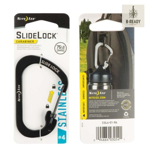 Karabinek Nite Ize Slidelock Carabiner #4 Black