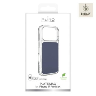 Etui Puro Plate Mag na iPhone 17 Pro Max kompatybilne z MagSafe - niebieskie