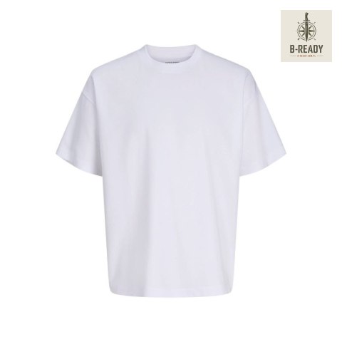 Jack&Jones koszulka t-shirt JJEBARRON TEE SS O-NECK NOOS 12298906 WHITE