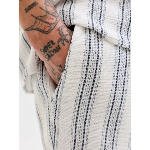 Jack&Jones męskie szorty JPSTJAIDEN COBA STRIPE JOG SHORTS REG SN 12274413 CLOUD DANCER/STRIPES