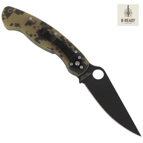 Nóż składany Spyderco Military Digital Camo G10, Black DLC CPM S30V by Sal Glesser (C36GPCMOBK)