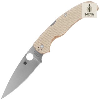 Nóż składany Spyderco Native Chief Brown Canvas Micarta, Satin CPM Cru-Wear by Sal Glesser (C244MPCW) Spyderco Inc.