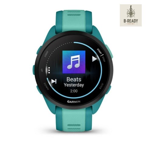 Zegarek sportowy Garmin Forerunner 165 Music AMOLED 43mm Turquoise Aqua