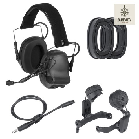 Earmor - Aktywne ochronniki słuchu M33SET - Czarny