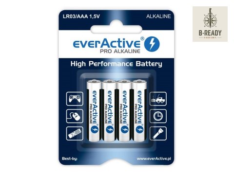 Baterie alkaliczne everActive LR03/AAA, 4 szt.