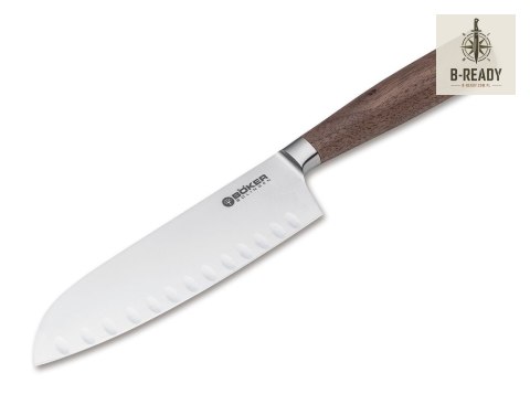 Nóż Santoku Böker Solingen Core Walnut, Kulle