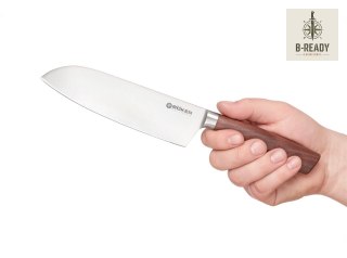 Nóż Santoku Böker Solingen Core Walnut, Kulle