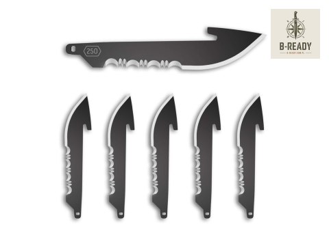 6 ostrzy Outdor Edge Drop-Point Serr 250 Black