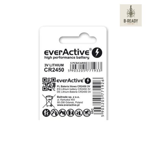 Bateria litowa everActive CR2450, 3V, 1 szt.