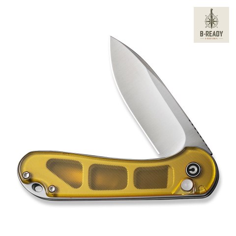 Nóż CIVIVI Button Lock Elementum II Ultem Amber