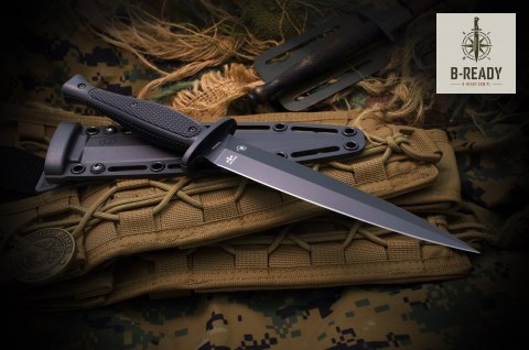 Nóż z Głownią Stałą Spartan Blades George Raider Dagger All Black