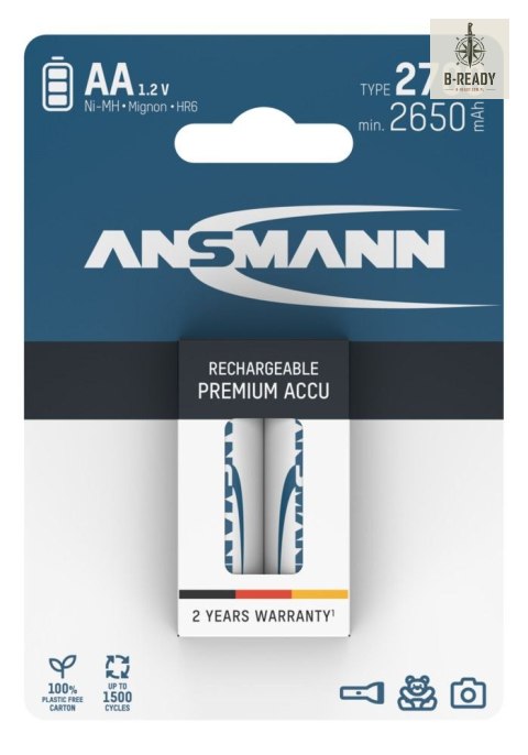 Akumulator Ansmann NiMH AA/HR6 typ 2700, 2 szt