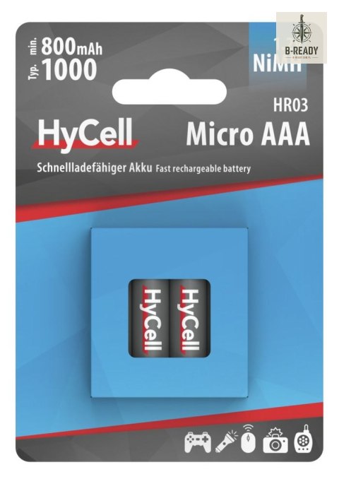 Akumulatory HyCell NiMH AAA / HR03 typ 1000, 4 szt