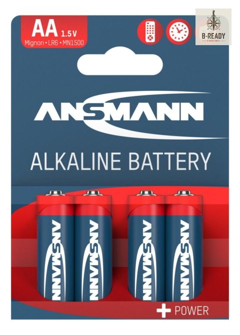 Baterie alkaliczne Ansmann AA / LR6, 4 szt.