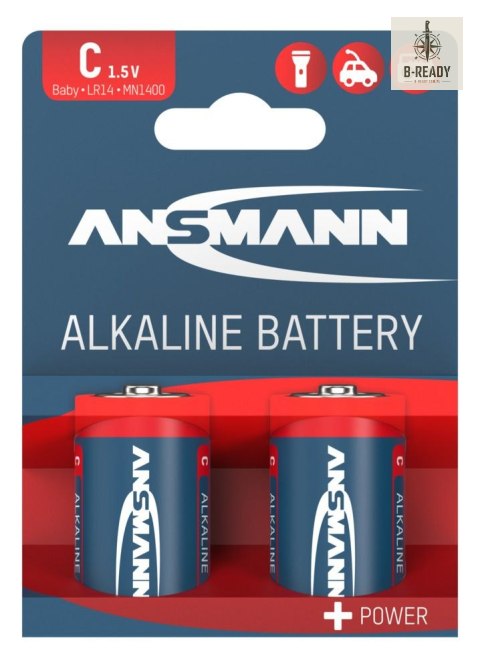 Baterie alkaliczne Ansmann C / LR14, 2 szt.