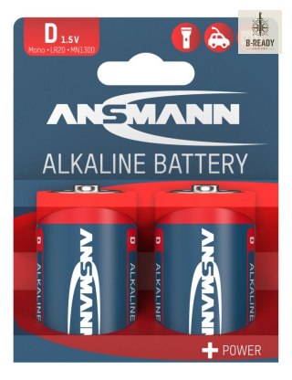 Baterie alkaliczne Ansmann D / LR20, 2 szt.