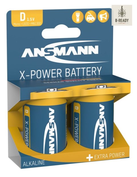 Baterie alkaliczne Ansmann X-Power D / LR20 2 szt