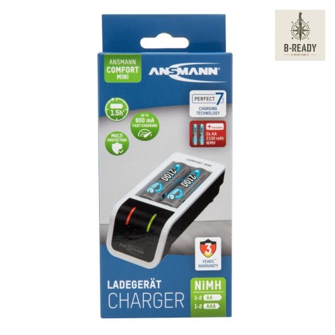 Ładowarka Ansmann Comfort Mini + 2x AA 2100mAh