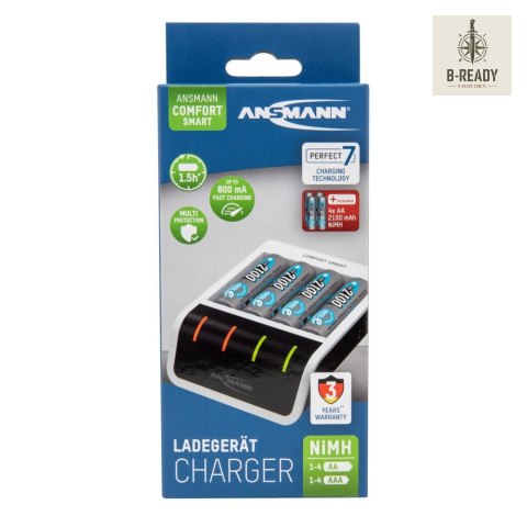 Ładowarka Ansmann Comfort Smart + 4x AA 2100