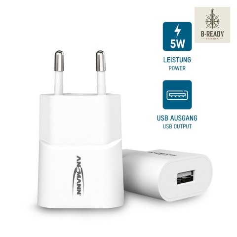 Ładowarka Ansmann HC105 biała USB 5W, 1A
