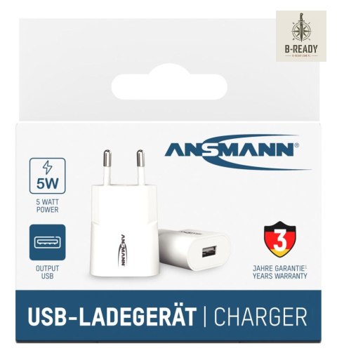 Ładowarka Ansmann HC105 biała USB 5W, 1A