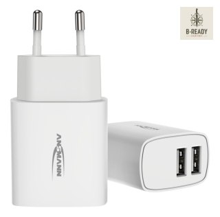 Ładowarka Ansmann HC212 biała 2x USB 12W, 2.4A