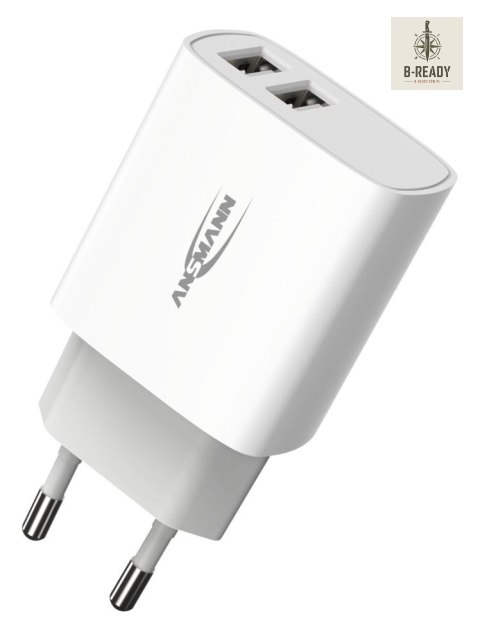 Ładowarka Ansmann HC212 biała 2x USB 12W, 2.4A