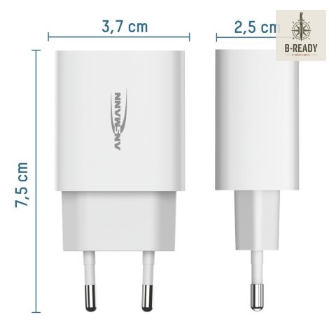 Ładowarka Ansmann HC212 biała 2x USB 12W, 2.4A