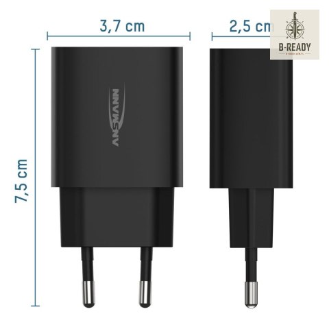 Ładowarka Ansmann HC212 czarna 2x USB 12W, 2.4A