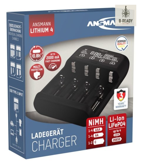 Ładowarka Ansmann Lithium 4 do Li-lon AAA/AA