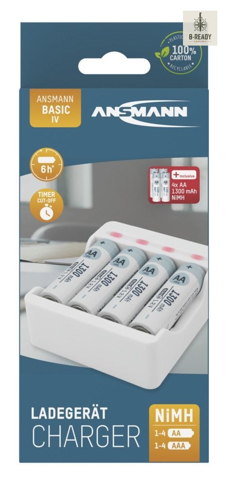 Ładowarka Ansmann USB Basic IV + 4x AA 1300mAh
