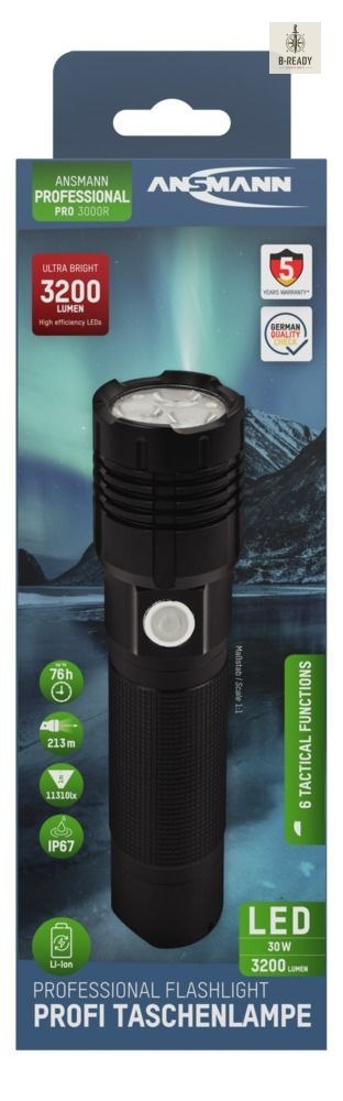 Latarka Ansmann LED Pro 3000R, 3200 lm, 26650