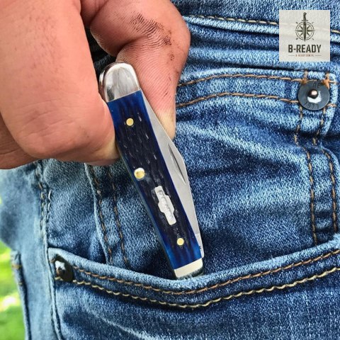 Scyzoryk Rogers Case Peanut SS Blue Bone