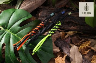 Zawieszka Paracord WE Black + Ti Bead Purple