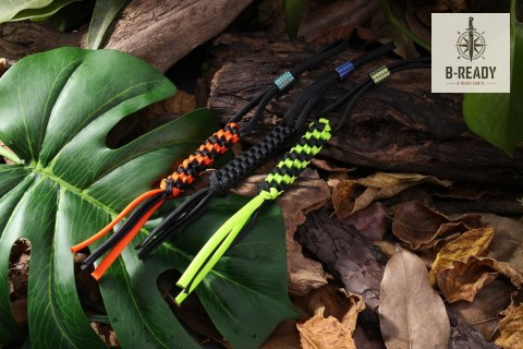 Zawieszka Paracord WE Black + Ti Bead Purple