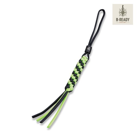 Zawieszka Paracord WE Green/Black + Ti Bead Black