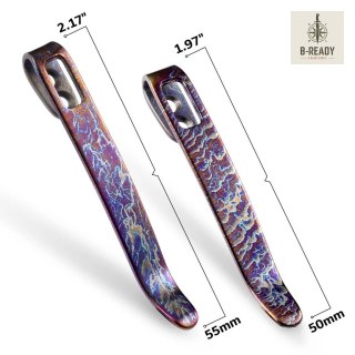 2 klipsy CIVIVI Flamed Titanium Blue/Purple 50/55