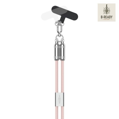 Kabel smyczkowy Ansmann USB-C/C,60W,120cm,różowy