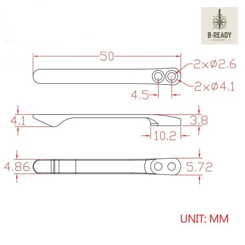 Klips CIVIVI Black Titanium ze śrubkami T001B
