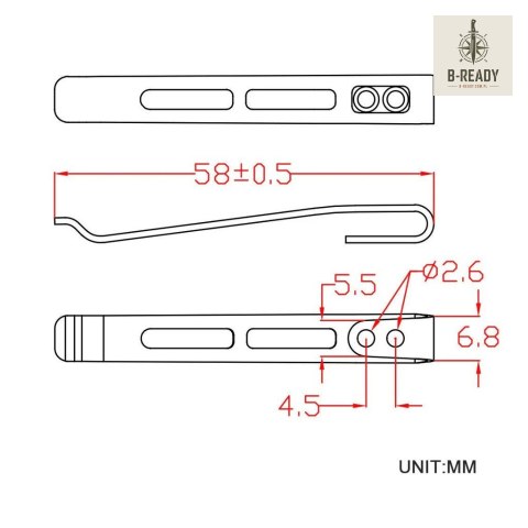 Klips CIVIVI Deep Carry Black do noża EDC CA-06A