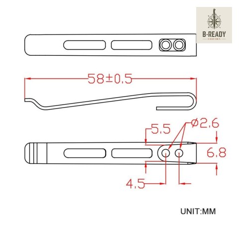 Klips CIVIVI Deep Carry do noża EDC CA-06B