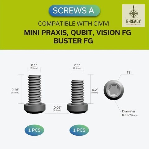 Klips CIVIVI Titanium z 2 parami śrubek
