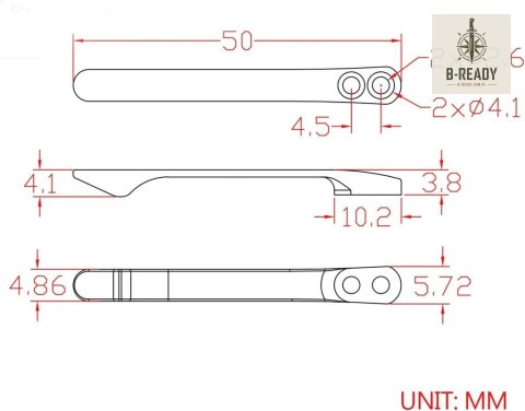 Klips CIVIVI Titanium z 6 śrubkami T001C