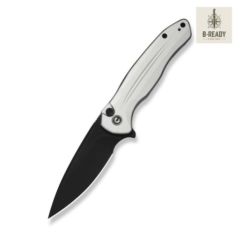 Nóż CIVIVI Button Lock Kitefin Silver Alu 14C28N