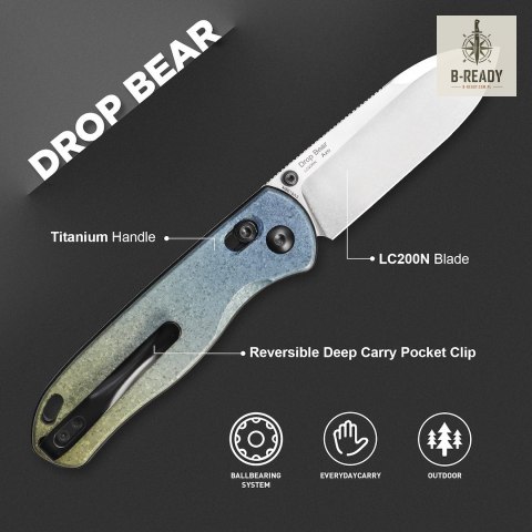 Nóż Składany Kizer Drop Bear Titanium LC200N