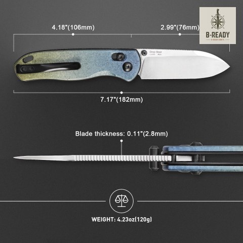 Nóż Składany Kizer Drop Bear Titanium LC200N
