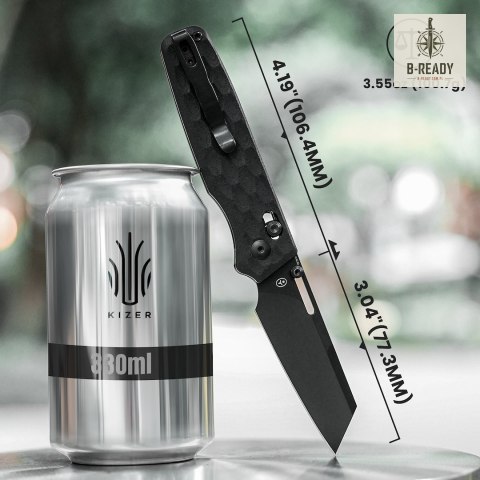 Nóż Kizer Task G10 Black 154CM
